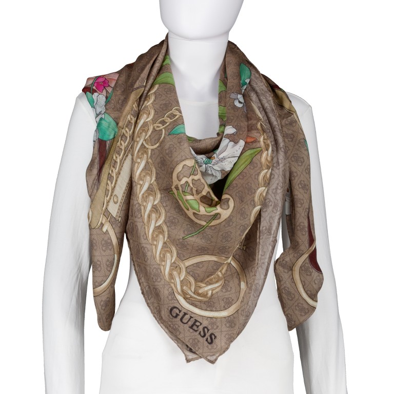 Tuch Kefiah Brown, Farbe: braun, Marke: Guess, EAN: 7628907214950, Abmessungen in cm: 120x120x0.2, Bild 2 von 4