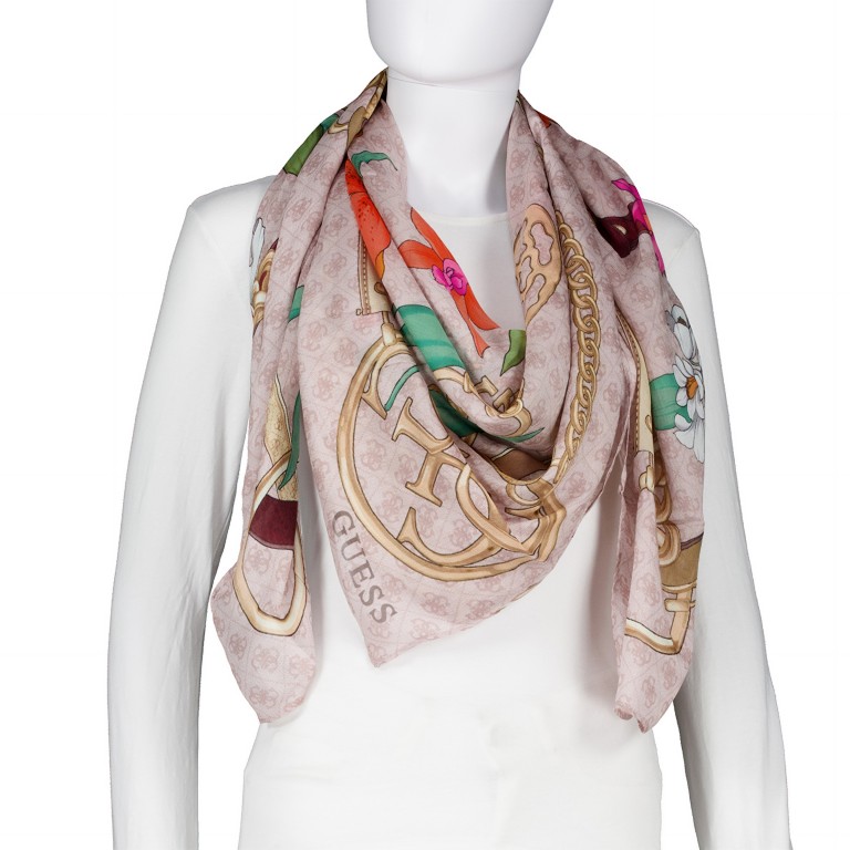 Tuch Kefiah Cream, Farbe: beige, Marke: Guess, EAN: 7628907214967, Abmessungen in cm: 120x120x0.2, Bild 2 von 4
