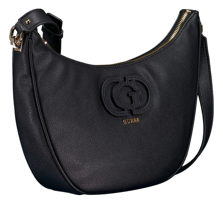 Beuteltasche Calebra Black, Farbe: schwarz, Marke: Guess, EAN: 0190231958239, Abmessungen in cm: 31x24x6.5, Bild 2 von 6