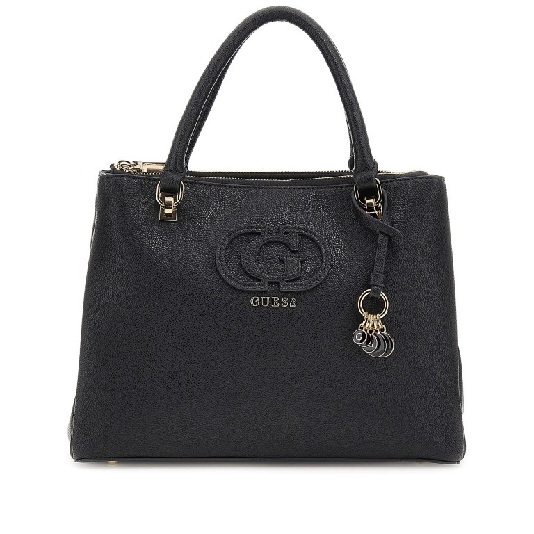 Handtasche Calebra Black, Farbe: schwarz, Marke: Guess, EAN: 0190231958277, Abmessungen in cm: 30x23x11.5, Bild 1 von 7