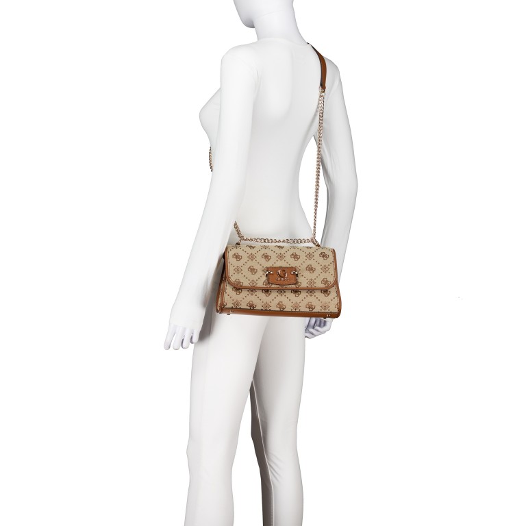 Umhängetasche Neda 4G-Logo Peony Latte, Farbe: braun, Marke: Guess, EAN: 0190231964292, Abmessungen in cm: 27x16x7, Bild 5 von 7