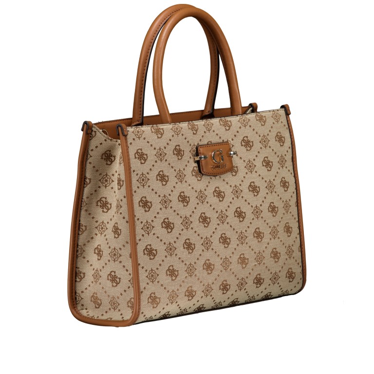 Handtasche Neda 4G-Logo Peony Latte, Farbe: braun, Marke: Guess, EAN: 0190231975526, Abmessungen in cm: 33.5x25x12.5, Bild 2 von 8