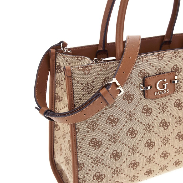 Handtasche Neda 4G-Logo Peony Latte, Farbe: braun, Marke: Guess, EAN: 0190231975526, Abmessungen in cm: 33.5x25x12.5, Bild 8 von 8