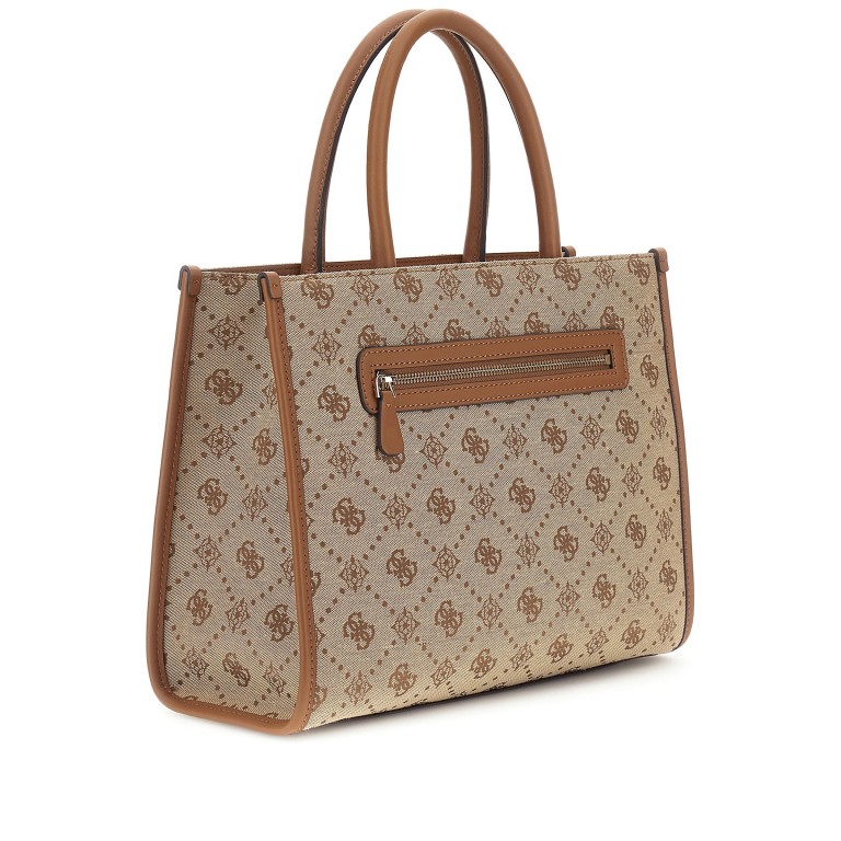 Handtasche Neda 4G-Logo Peony Latte, Farbe: braun, Marke: Guess, EAN: 0190231975526, Abmessungen in cm: 33.5x25x12.5, Bild 3 von 8