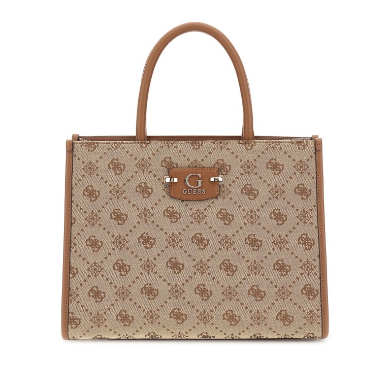 Handtasche Neda 4G-Logo Peony Latte, Farbe: braun, Marke: Guess, EAN: 0190231975526, Abmessungen in cm: 33.5x25x12.5, Bild 1 von 8