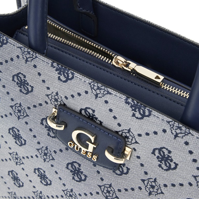 Handtasche Neda 4G-Logo Peony Navy, Farbe: blau/petrol, Marke: Guess, EAN: 0190231975533, Abmessungen in cm: 33.5x25x12.5, Bild 7 von 8