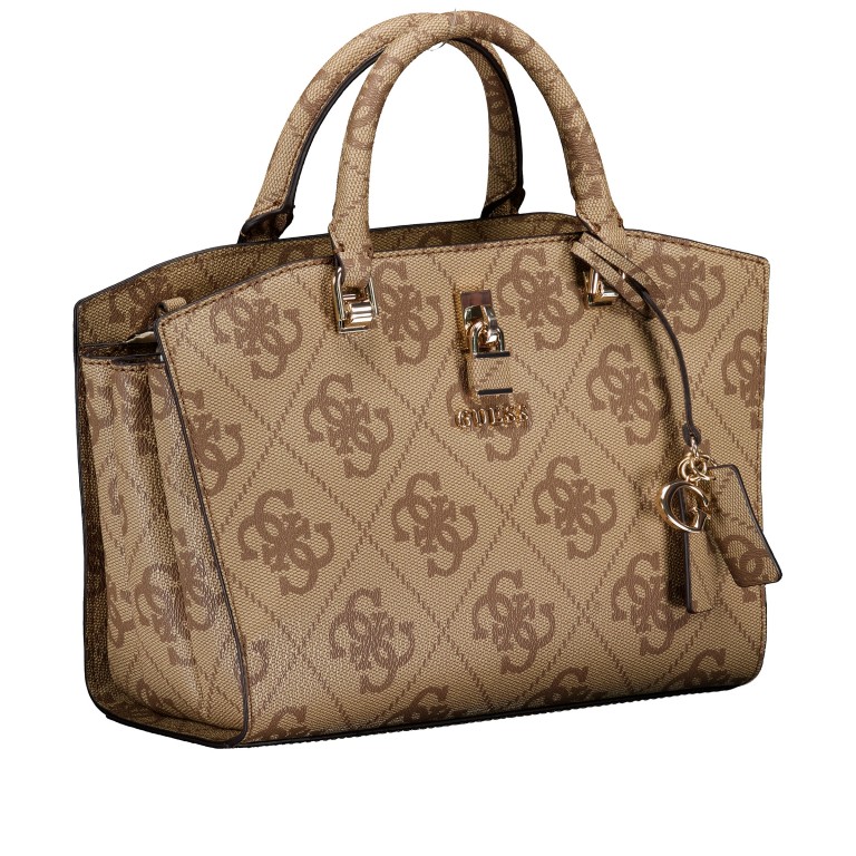 Handtasche Queensland 4G-Logo Latte, Farbe: braun, Marke: Guess, EAN: 0190231964827, Abmessungen in cm: 26x20x11.7, Bild 2 von 7