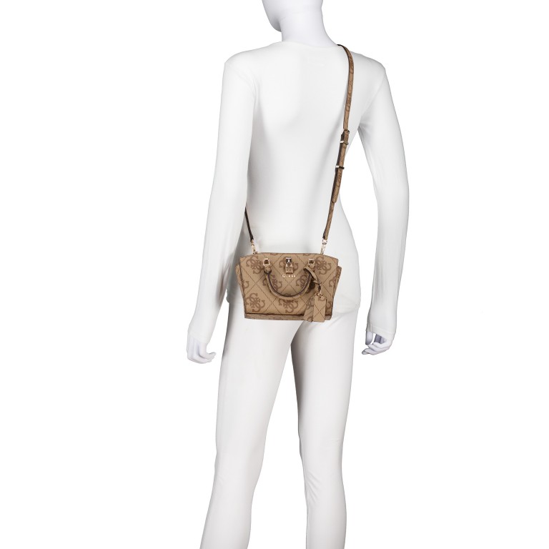 Handtasche Queensland Mini Latte, Farbe: braun, Marke: Guess, EAN: 0190231964889, Abmessungen in cm: 18.5x13.5x8, Bild 6 von 7