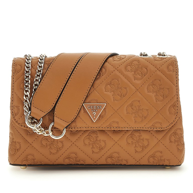 Umhängetasche Adelasia 4G-Logo Caramel, Farbe: cognac, Marke: Guess, EAN: 0190231970620, Abmessungen in cm: 24.5x15.5x7, Bild 1 von 8