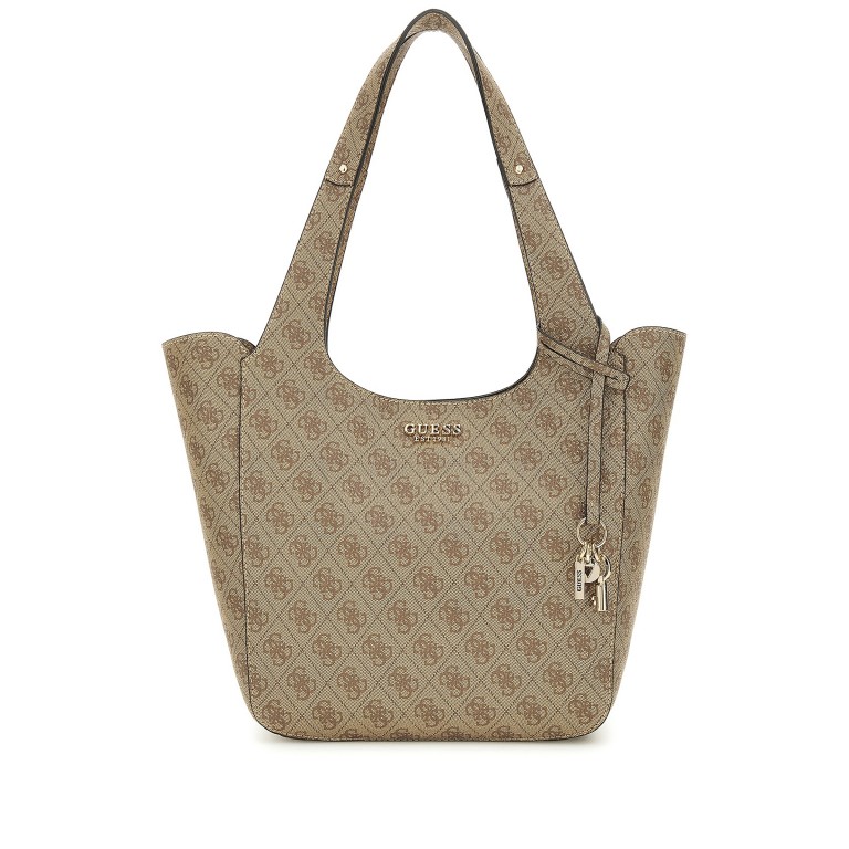 Shopper Calista 4G-Logo mit herausnehmbarer Tasche Latte Logo, Farbe: braun, Marke: Guess, EAN: 0190231965947, Abmessungen in cm: 25x28.5x13, Bild 2 von 8