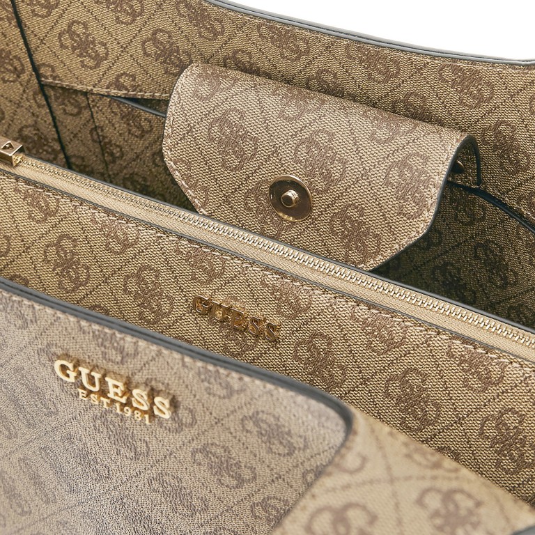Shopper Calista 4G-Logo mit herausnehmbarer Tasche Latte Logo, Farbe: braun, Marke: Guess, EAN: 0190231965947, Abmessungen in cm: 25x28.5x13, Bild 7 von 8