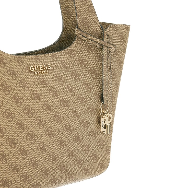 Shopper Calista 4G-Logo mit herausnehmbarer Tasche Latte Logo, Farbe: braun, Marke: Guess, EAN: 0190231965947, Abmessungen in cm: 25x28.5x13, Bild 8 von 8