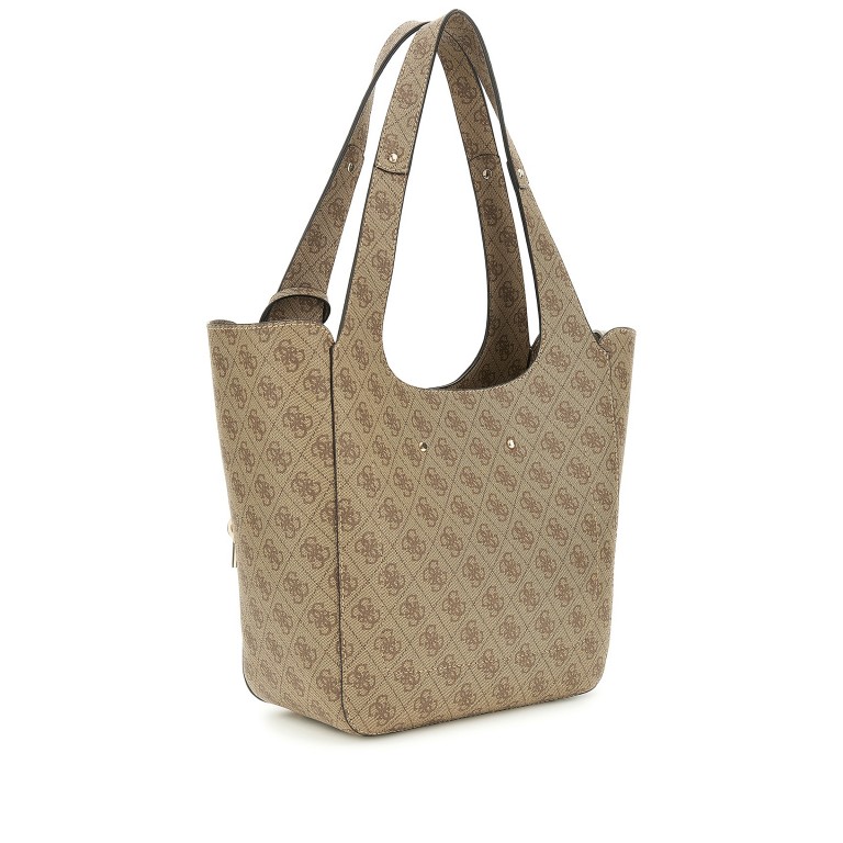Shopper Calista 4G-Logo mit herausnehmbarer Tasche Latte Logo, Farbe: braun, Marke: Guess, EAN: 0190231965947, Abmessungen in cm: 25x28.5x13, Bild 3 von 8