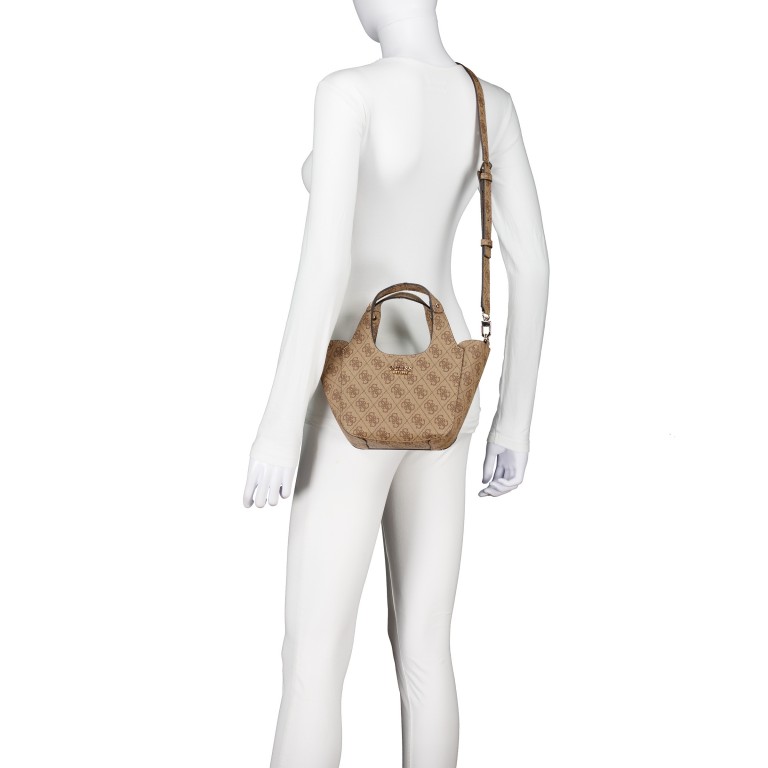 Tasche Calista 4G-Logo 2 in 1 Latte, Farbe: braun, Marke: Guess, EAN: 0190231965961, Abmessungen in cm: 25x16.5x8, Bild 8 von 9