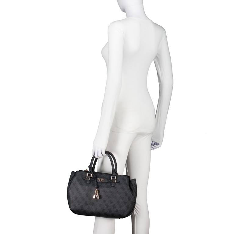 Handtasche Katya 4G-Logo Coal, Farbe: anthrazit, Marke: Guess, EAN: 0190231963851, Abmessungen in cm: 28.5x21x10, Bild 4 von 7