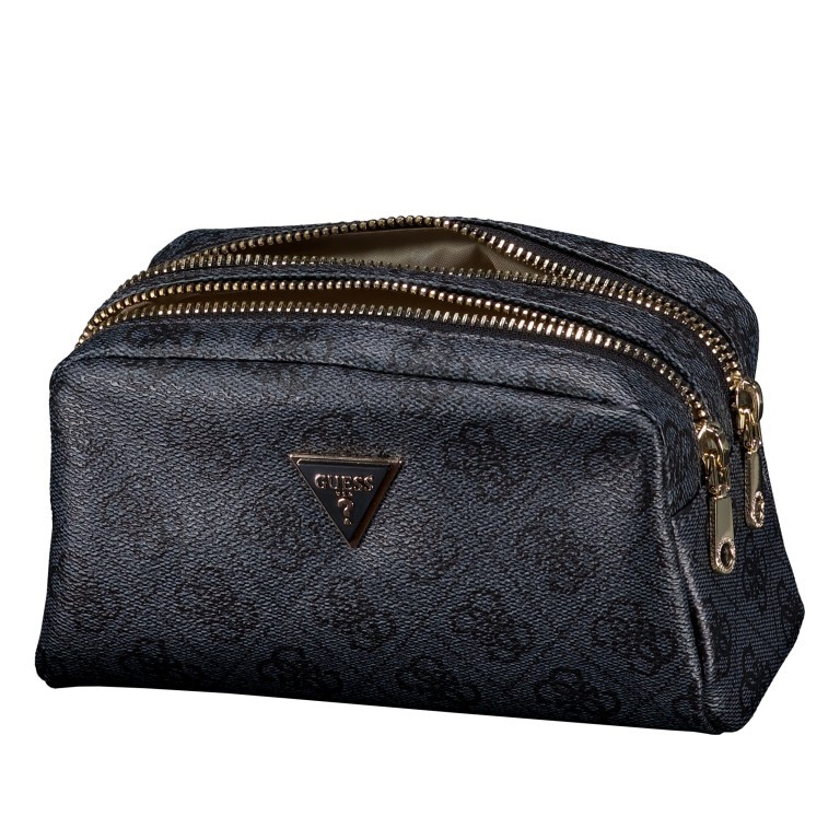 Kosmetik- / Utensilientasche Zamira 4G-Logo Coal, Farbe: anthrazit, Marke: Guess, EAN: 7620837297348, Abmessungen in cm: 18x10x7.5, Bild 4 von 4