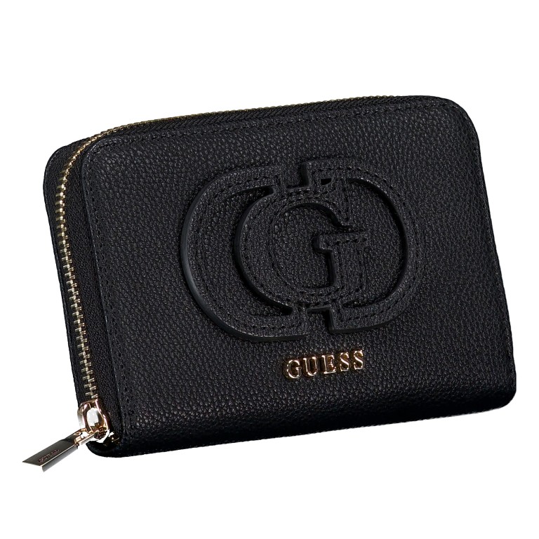 Geldbörse Calebra Black, Farbe: schwarz, Marke: Guess, EAN: 0190231958307, Abmessungen in cm: 14.3x9.7x2.5, Bild 2 von 4