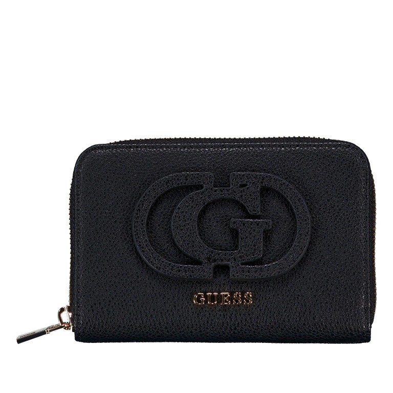 Geldbörse Calebra Black, Farbe: schwarz, Marke: Guess, EAN: 0190231958307, Abmessungen in cm: 14.3x9.7x2.5, Bild 1 von 4