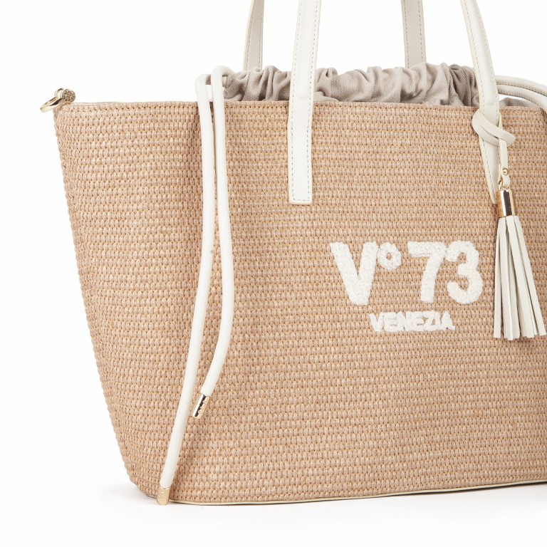 Shopper Inge Naturale Off White, Farbe: beige, Marke: V°73, EAN: 8054942673343, Abmessungen in cm: 33.5x27x18, Bild 5 von 5