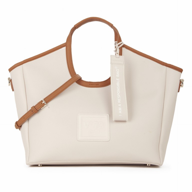 Shopper Jenny Off White Multi, Farbe: beige, Marke: V°73, EAN: 8054942673442, Abmessungen in cm: 37.5x40x14.5, Bild 1 von 5