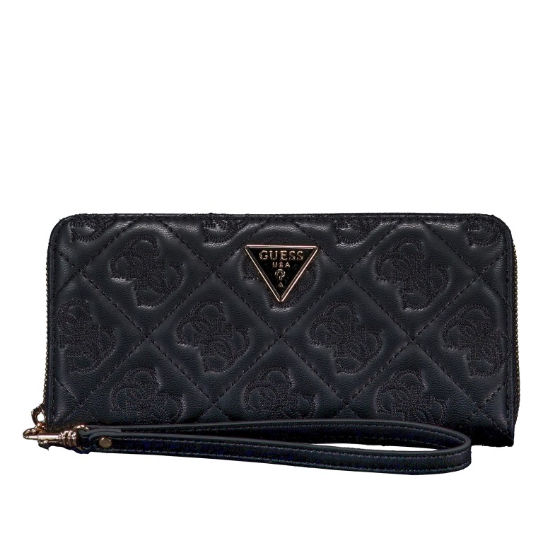 Geldbörse Adelasia mit Griffschlaufe Black, Farbe: schwarz, Marke: Guess, EAN: 0190231965138, Abmessungen in cm: 20.5x10x2.5, Bild 1 von 5