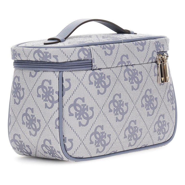 Kosmetikkoffer Berta 4G-Logo Slate, Farbe: grau, Marke: Guess, EAN: 0190231969310, Abmessungen in cm: 26x18x12.5, Bild 3 von 6