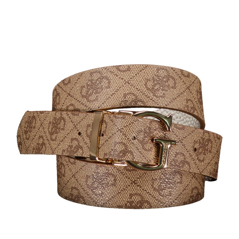 Gürtel Calista mit Wendefunktion Bundweite 90 CM Latte Logo, Farbe: braun, Marke: Guess, EAN: 7628907217869, Bild 1 von 2