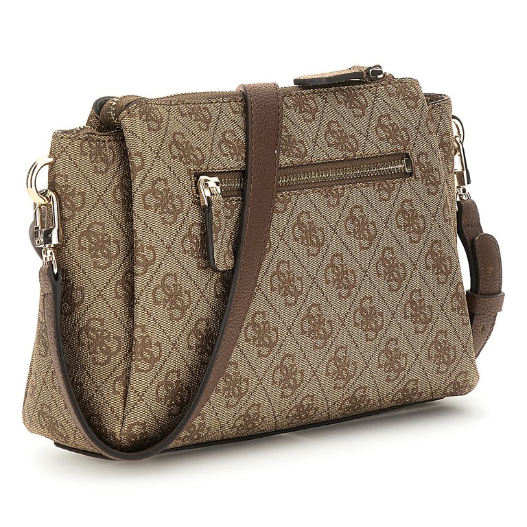 Umhängetasche Noelle II 4G-Logo Latte Brown, Farbe: braun, Marke: Guess, EAN: 0190231964377, Abmessungen in cm: 24.5x18x7.5, Bild 3 von 6