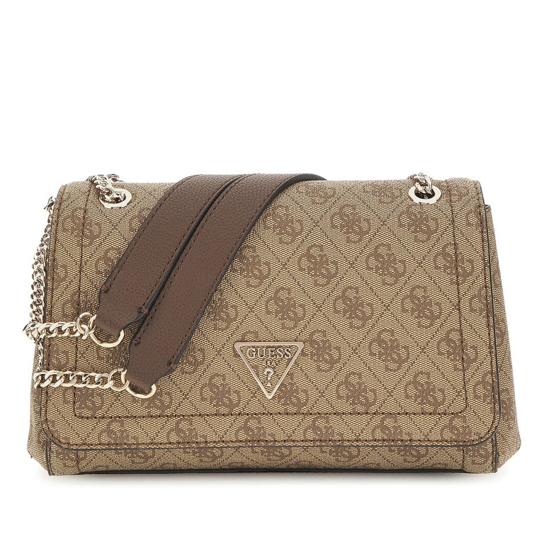 Umhängetasche Noelle II 4G-Logo Latte Brown, Farbe: braun, Marke: Guess, EAN: 0190231964490, Abmessungen in cm: 24x16.5x6, Bild 1 von 7