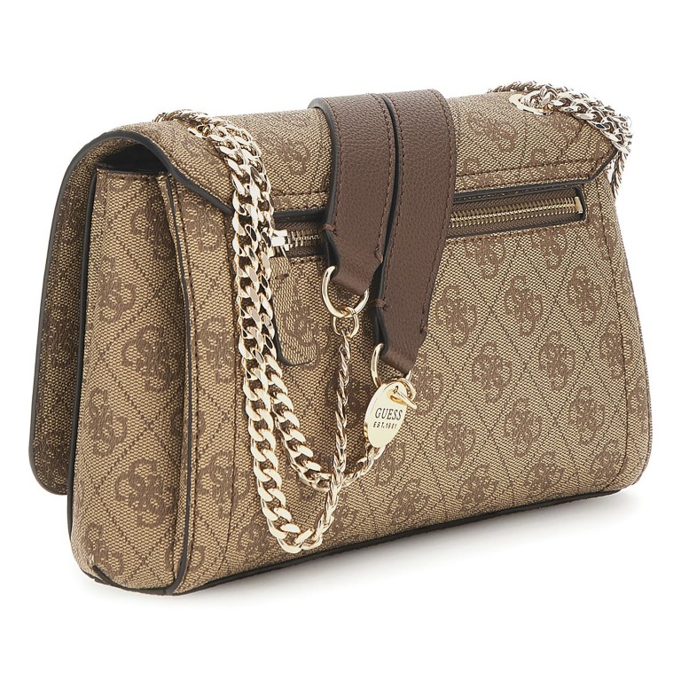Umhängetasche Noelle II 4G-Logo Latte Brown, Farbe: braun, Marke: Guess, EAN: 0190231964490, Abmessungen in cm: 24x16.5x6, Bild 3 von 7