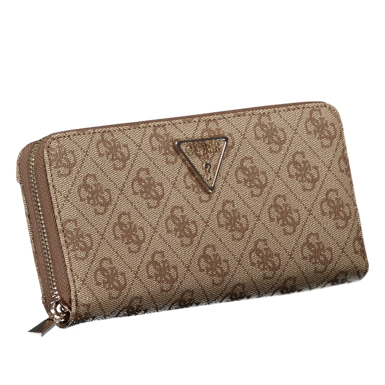 Geldbörse Laurel II 4G-Logo mit Griffschlaufe Latte, Farbe: braun, Marke: Guess, EAN: 0190231960553, Abmessungen in cm: 20.5x10x2.8, Bild 2 von 5