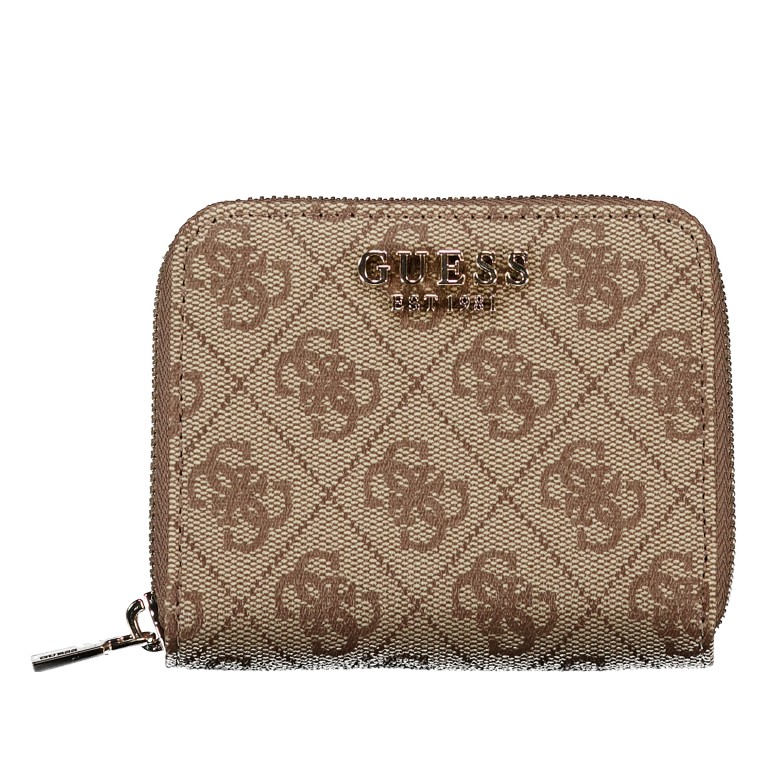 Geldbörse Laurel II 4G-Logo Latte, Farbe: braun, Marke: Guess, EAN: 0190231960492, Abmessungen in cm: 11x9.5x2, Bild 1 von 4