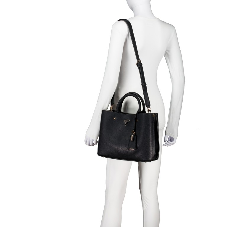 Handtasche Meridian II Black, Farbe: schwarz, Marke: Guess, EAN: 0190231966210, Abmessungen in cm: 30x24.5x10.5, Bild 5 von 8