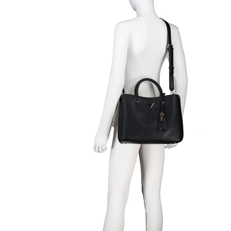 Handtasche Meridian II Black, Farbe: schwarz, Marke: Guess, EAN: 0190231966210, Abmessungen in cm: 30x24.5x10.5, Bild 6 von 8