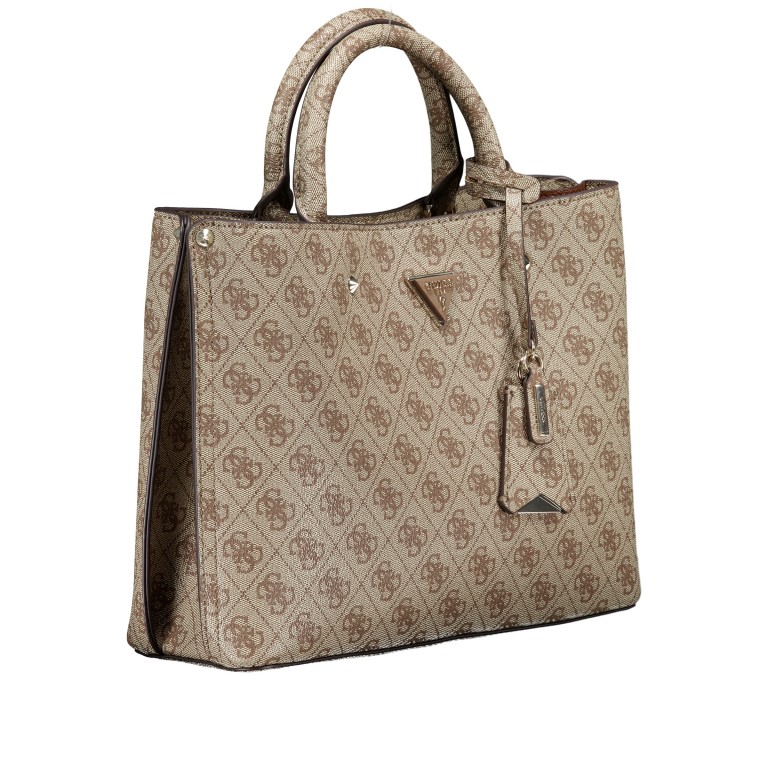 Handtasche Meridian II 4G-Logo Latte, Farbe: braun, Marke: Guess, EAN: 0190231967477, Abmessungen in cm: 30x25x10, Bild 2 von 8
