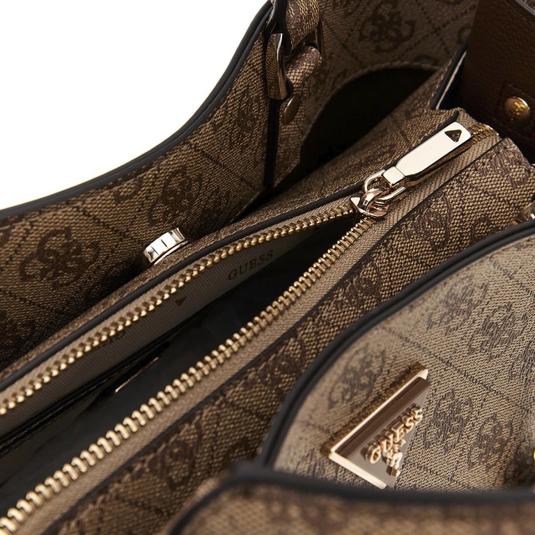 Handtasche Meridian II 4G-Logo Latte, Farbe: braun, Marke: Guess, EAN: 0190231967477, Abmessungen in cm: 30x25x10, Bild 7 von 8