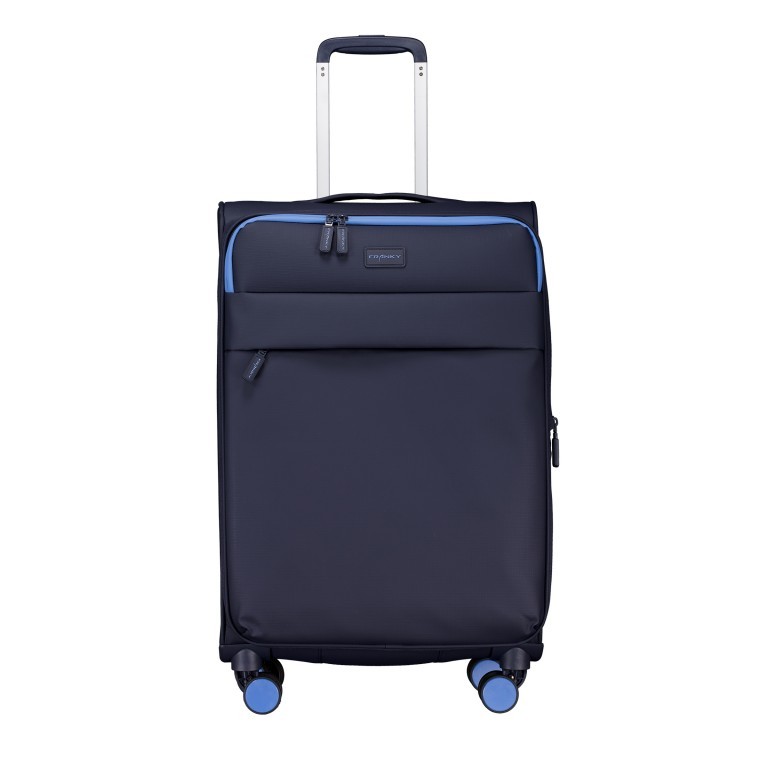 Koffer T25 erweiterbar Größe M Dunkelblau, Farbe: blau/petrol, Marke: Franky, EAN: 4251885955046, Abmessungen in cm: 43x68x27.5, Bild 1 von 7
