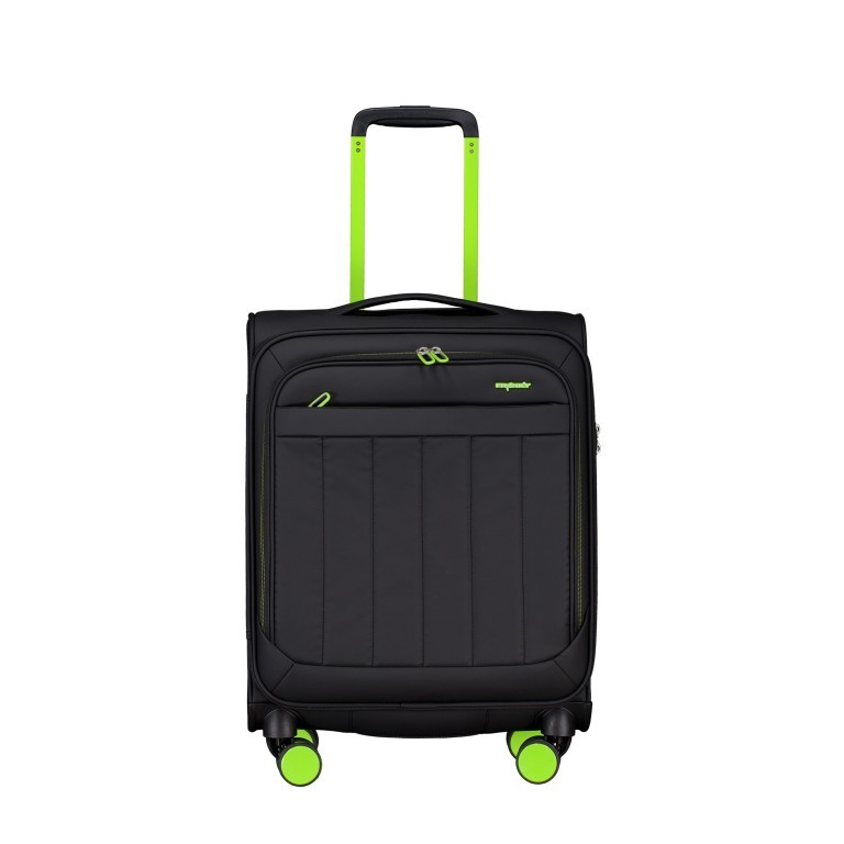 Koffer T26 Größe S Black Neongreen, Farbe: schwarz, Marke: Franky, EAN: 4251885984602, Abmessungen in cm: 39x53x23, Bild 1 von 8