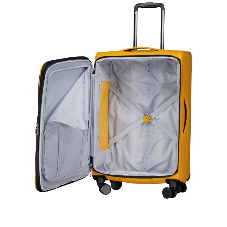 Koffer T26 erweiterbar Größe M Yellow Black, Farbe: gelb, Marke: Franky, EAN: 4251885984657, Abmessungen in cm: 42x67x24, Bild 6 von 7