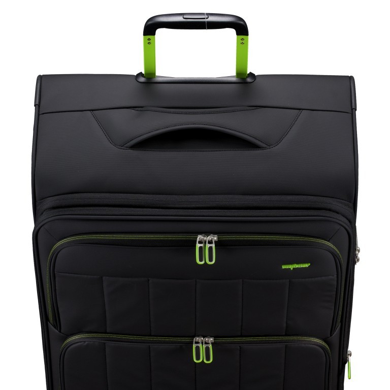 Trolley T26 erweiterbar Größe L Black Neongreen, Farbe: schwarz, Marke: Franky, EAN: 4251885984626, Abmessungen in cm: 46x80x25, Bild 7 von 7