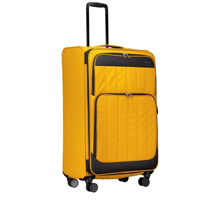 Trolley T26 erweiterbar Größe L Yellow Black, Farbe: gelb, Marke: Franky, EAN: 4251885984664, Abmessungen in cm: 46x80x25, Bild 5 von 7