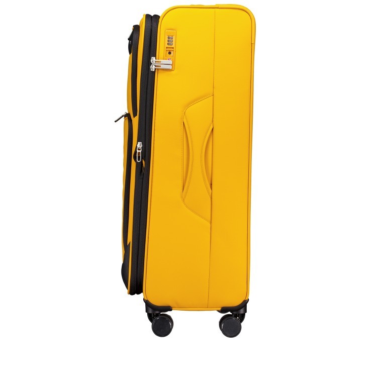 Trolley T26 erweiterbar Größe L Yellow Black, Farbe: gelb, Marke: Franky, EAN: 4251885984664, Abmessungen in cm: 46x80x25, Bild 3 von 7
