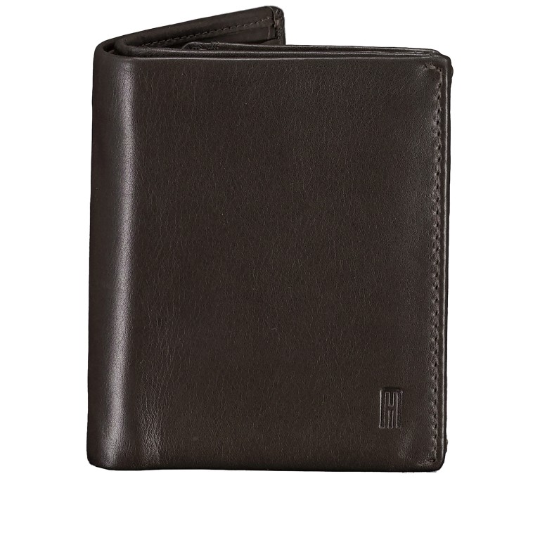 Geldbörse Oil pull up mit RFID-Schutz Dark Brown, Farbe: braun, Marke: Hausfelder Manufaktur, EAN: 4065646024007, Abmessungen in cm: 8.5x10.5x2, Bild 1 von 5