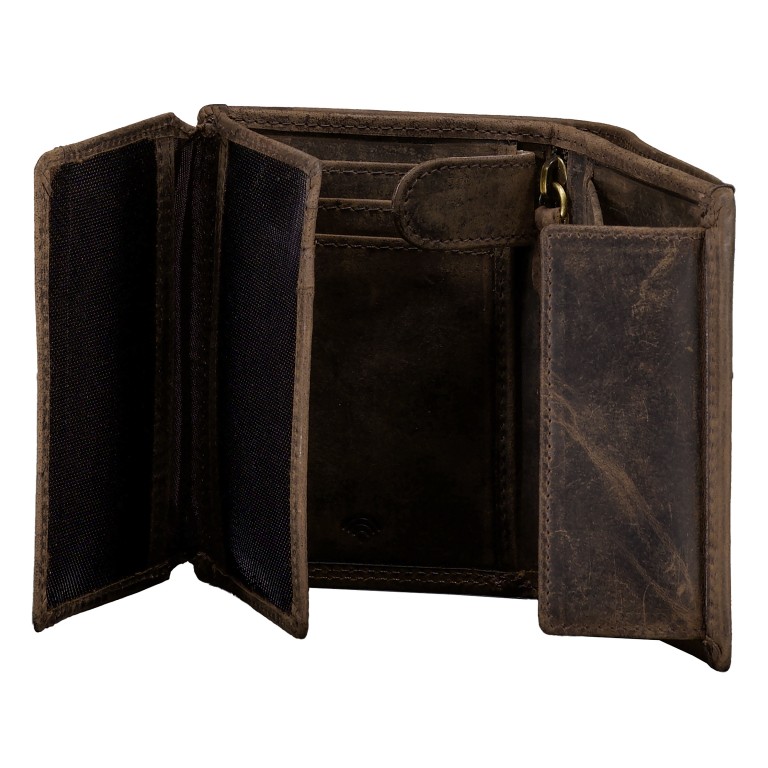 Geldbörse Hunter mit RFID-Schutz Dark Brown, Farbe: braun, Marke: Hausfelder Manufaktur, EAN: 4065646023994, Abmessungen in cm: 8.5x10.5x2.5, Bild 5 von 5