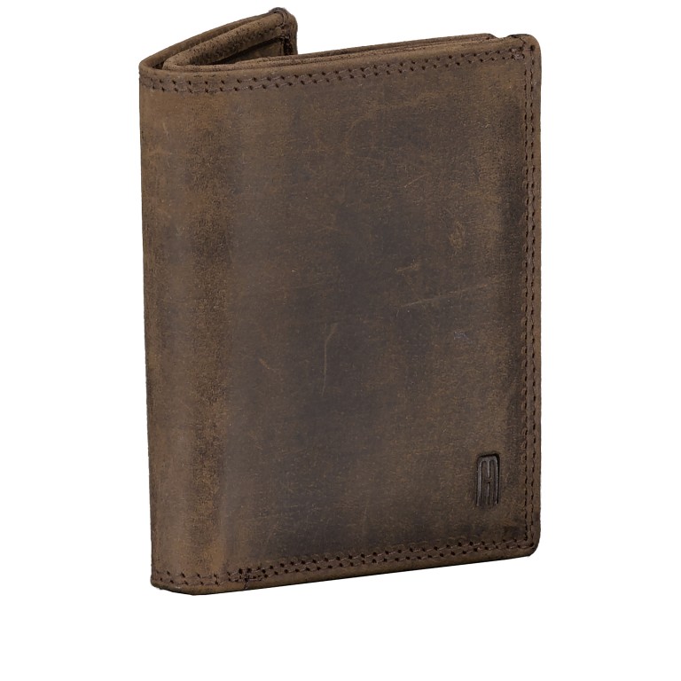Geldbörse Hunter mit RFID-Schutz Dark Brown, Farbe: braun, Marke: Hausfelder Manufaktur, EAN: 4065646023994, Abmessungen in cm: 8.5x10.5x2.5, Bild 2 von 5