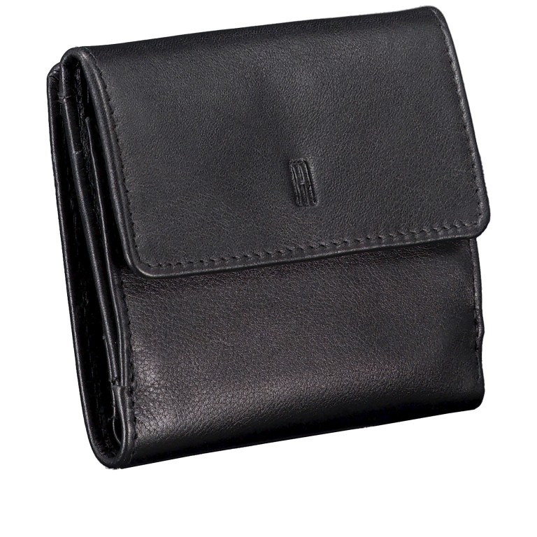 Geldbörse Nappa mit RFID-Schutz Black, Farbe: schwarz, Marke: Hausfelder Manufaktur, EAN: 4065646024069, Abmessungen in cm: 10x9x1.8, Bild 2 von 5