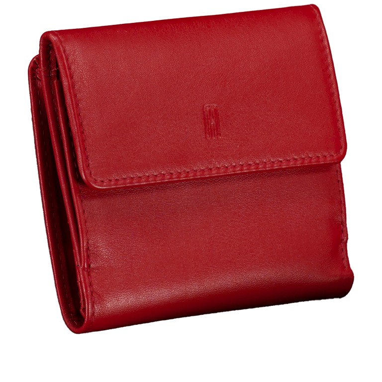Geldbörse Nappa mit RFID-Schutz Red, Farbe: rot/weinrot, Marke: Hausfelder Manufaktur, EAN: 4065646024076, Abmessungen in cm: 10x9x1.8, Bild 2 von 5