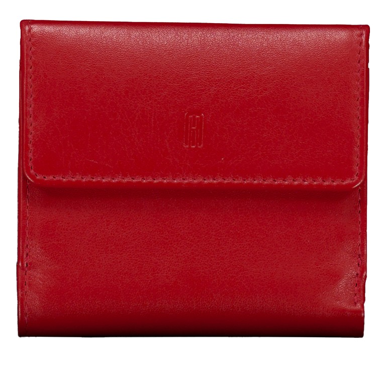 Geldbörse Nappa mit RFID-Schutz Red, Farbe: rot/weinrot, Marke: Hausfelder Manufaktur, EAN: 4065646024076, Abmessungen in cm: 10x9x1.8, Bild 1 von 5