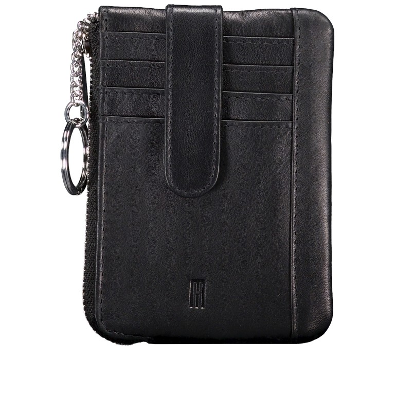 Schlüssel- / Kartenetui Nappa Black, Farbe: schwarz, Marke: Hausfelder Manufaktur, EAN: 4065646024106, Abmessungen in cm: 12.2x8.5x1.5, Bild 1 von 4