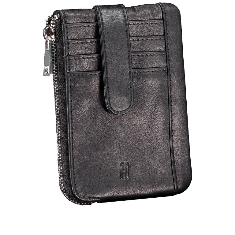 Schlüssel- / Kartenetui Nappa Black, Farbe: schwarz, Marke: Hausfelder Manufaktur, EAN: 4065646024106, Abmessungen in cm: 12.2x8.5x1.5, Bild 2 von 4